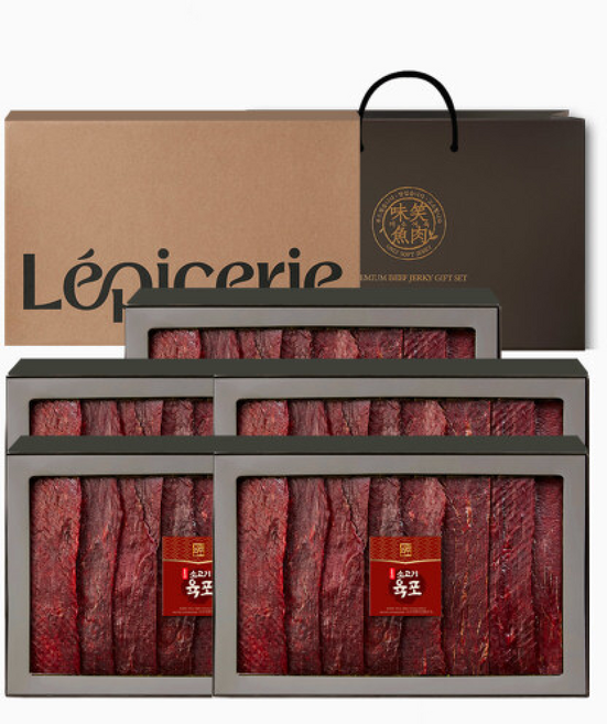 (롯데백화점)(미소어육) 호주산 소고기육포 선물세트, 5세트, 9g