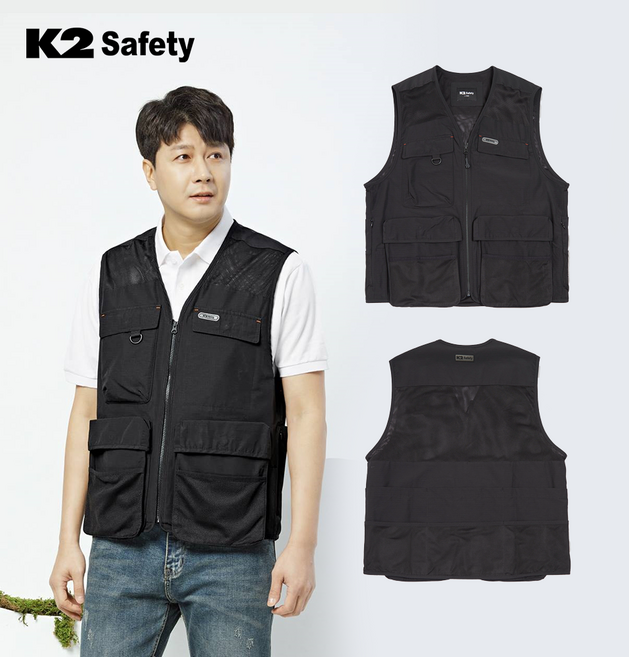K2 작업조끼 VE-2601 망사조끼 스포츠 낚시 여름, 1개