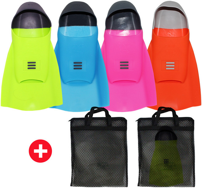 DMC 하이드로 오리지널 숏핀 (훈련용 숏핀) 오리발+망사가방, 라임