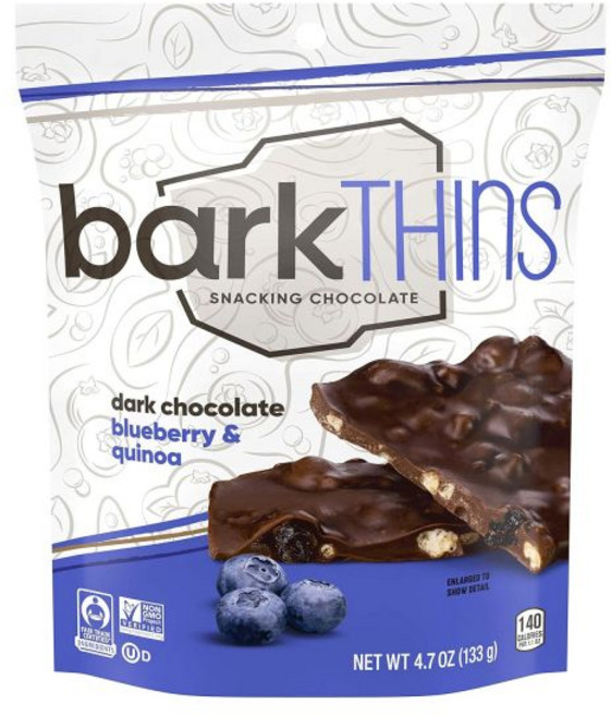 barkTHINS 초콜릿 바크씽스 다크 아몬드와 바다 소금 스낵 백 4.7온스, 1개, 133g