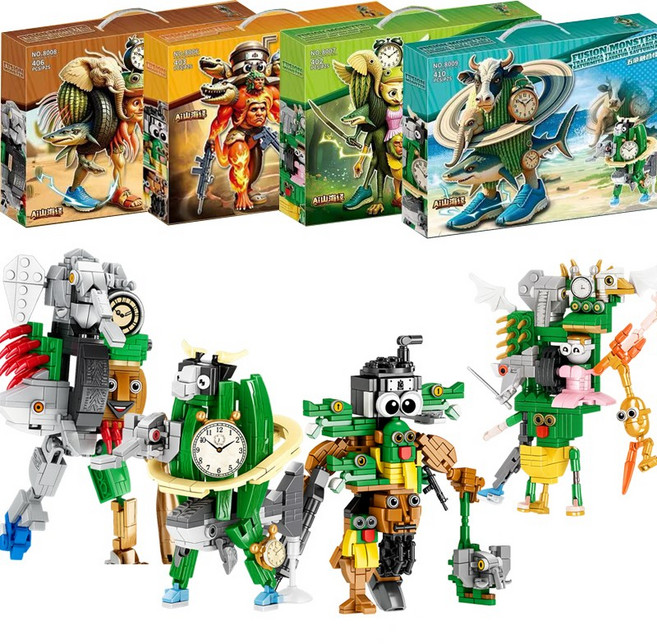 대형 사이즈 이탈리안 브레인롯 퓨전 합체 로봇 4종류 호환블럭, 퓨전 로봇2, 1개