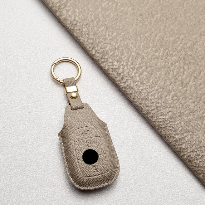 벤츠 키케이스 프리미엄 천연소가죽 전차종 호환 (C/E/S클래스/AMG 등), 벤츠/B 타입, 에토프그레이