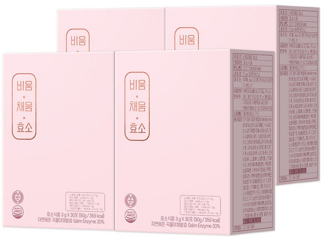 자연에온 비움채움효소, 3g 120포, 4개