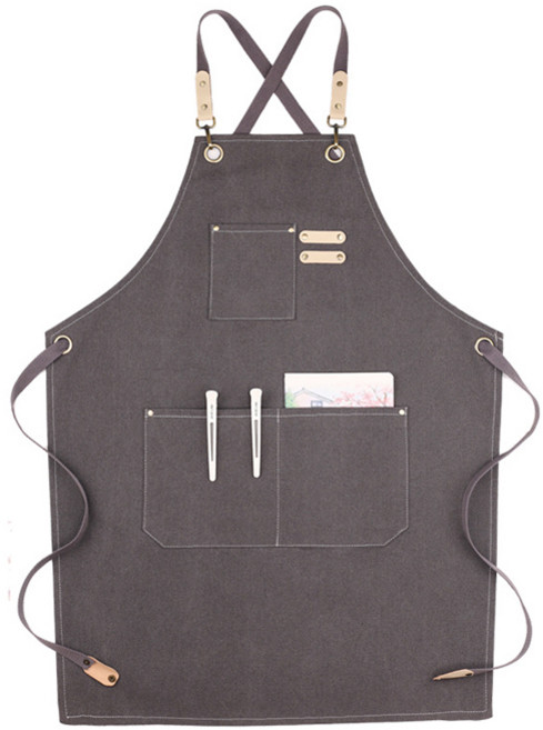 다나와라 프리미엄 캔버스 앞치마, 그레이, 1개