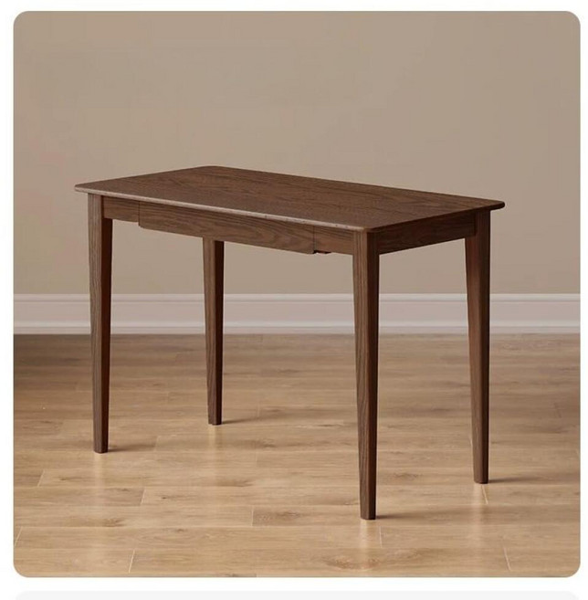 KATYGLORY Solid Oak Desk Elegant Computer Compact Writing Table for Home Office & Study Perfect, 31.5" × 18.9" × 29.5", Walnut