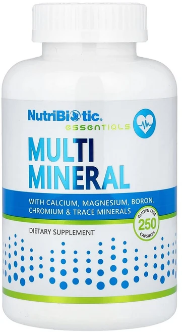 뉴트리바이오틱 에센셜 멀티 미네랄 글루텐 프리 캡슐 250정, 1개 - 쿠팡