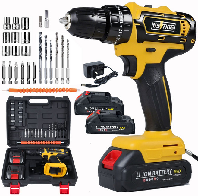 우스틴스 20V 리튬이온 충전 햄머 전동드릴세트 TCR300, 본품 + 배터리2개이상, 1세트