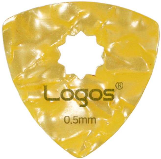 로고스 국산 기타피크 미끄럼방지 홀피크 0.5mm, 1개