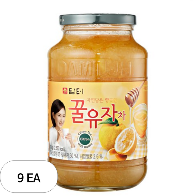 담터 꿀유자차, 1kg, 9개, 1개입