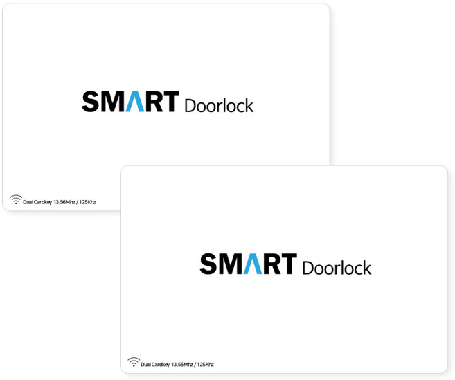 도어락 공동현관 로비폰 호환 스마트 듀얼 카드키 신용카드형 13.56Mhz + 125Khz, 스마트듀얼신카, 2개