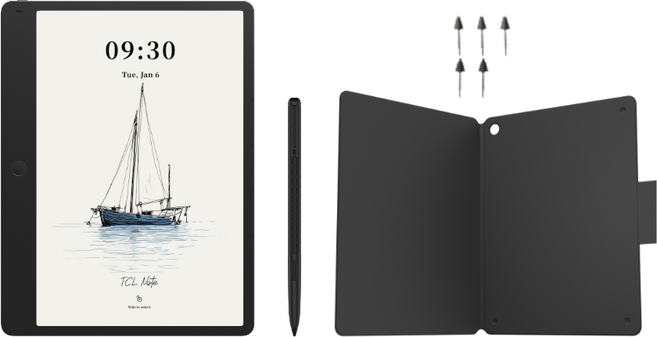 TCL Note A1 NXTPAPER 智慧筆記本 護眼設計 極致的書寫體驗, 職人標準組｜主機+手寫筆+皮套, 256GB, Wi-Fi