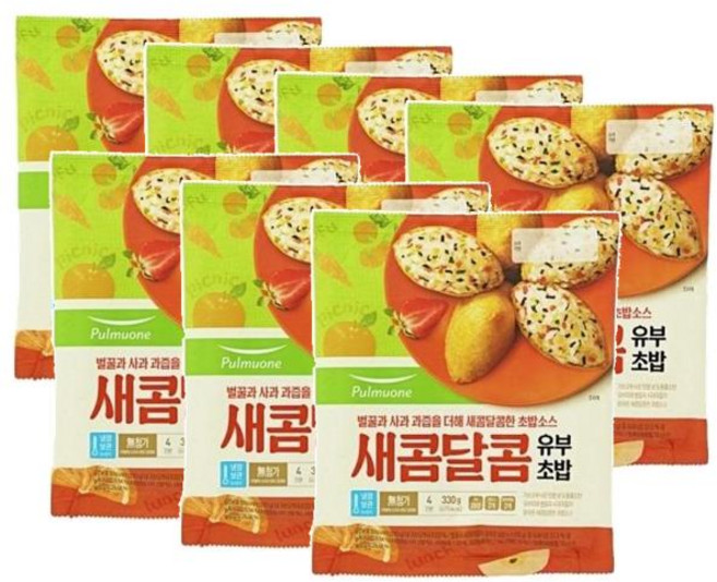 풀무원 새콤달콤 유부초밥 4인분, 옵션 x 7개, 7개, 330g