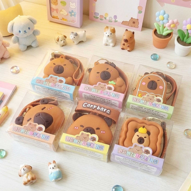 카피바라 파우치 키링 동전지갑 2개