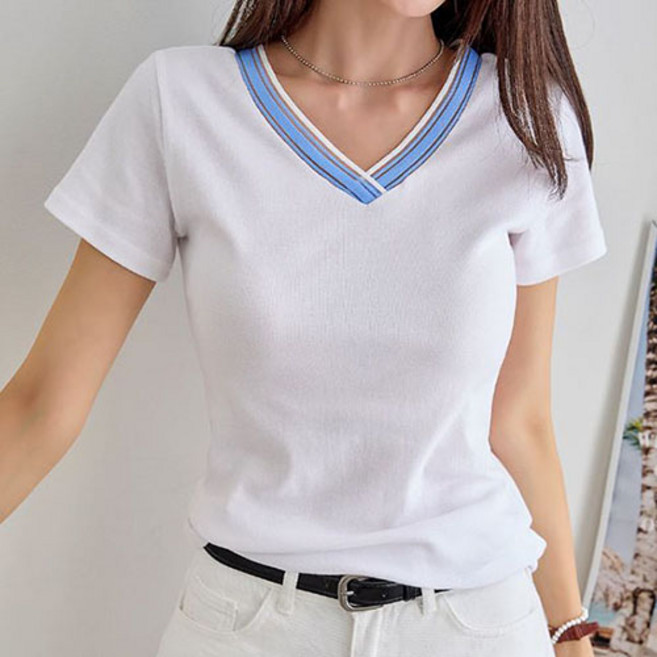 [나크21] 브이넥 반팔티셔츠 KO52-T-17