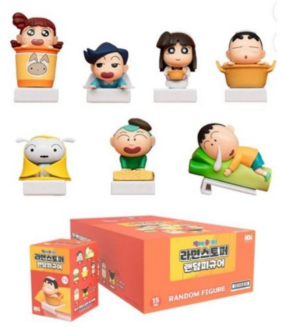 짱구는 못말려 라면스토퍼 랜덤 피규어 컵라면 스토퍼( 1개), 1개