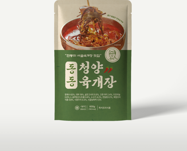 팔당 동동국수 매일 직접 끓인 냉동 대파 청양 육개장, 600g, 6개