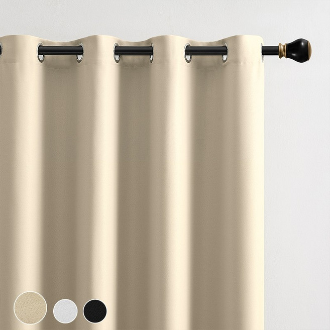 1+1 완전 빛차단 암막커튼 단열 방한 아일렛형