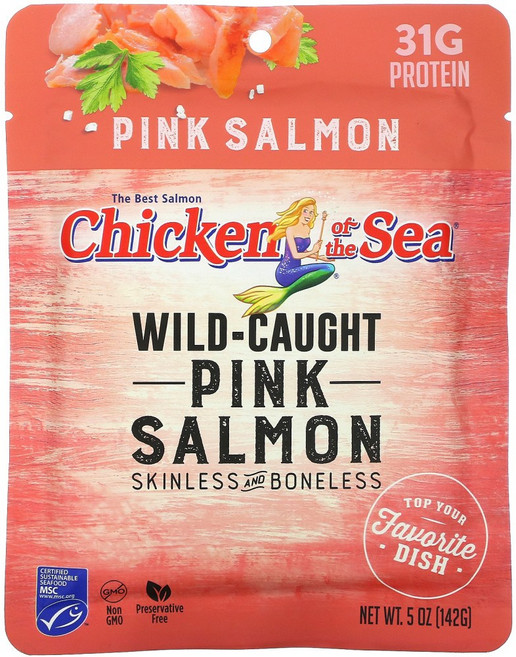 Chicken of the Sea 자연산 핑크 연어 5 oz ( 142 g) 2팩, 1개, 142g