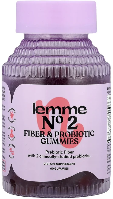 Lemme No2 식이섬유 & 프로바이오틱 구미젤리 딸기 구미젤리 60개, LemmeNo2식이섬유프로바이오틱구미젤리딸기구미젤리60, 60정 - 쿠팡