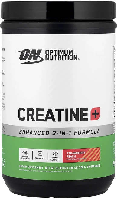 새해 건강을 선물하세요 Optimum Nutrition 크레아틴+ 딸기 복숭아 720g(1.58lb) 특별관리진행, OptimumNutrition크레아틴딸기복숭아720g1, 720g, 1개 - 쿠팡