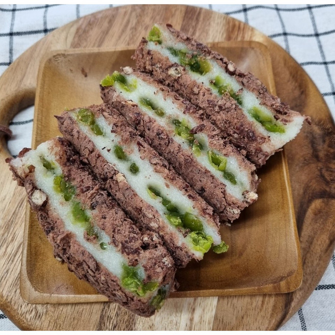 완두배기 찰시루떡 팥 시루떡, 1kg