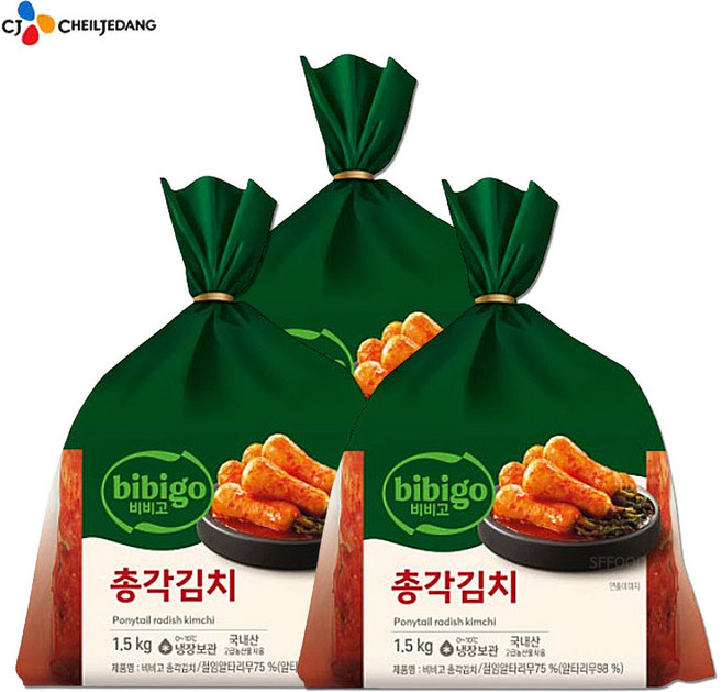 비비고 총각김치, 3개, 1.5kg