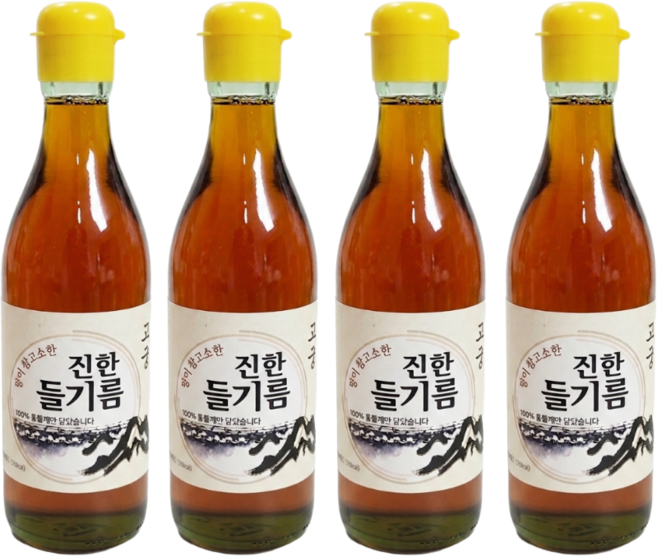 전통압착 고소한 통들깨 100% 방앗간 고궁들기름(주)경성, 350ml, 4개