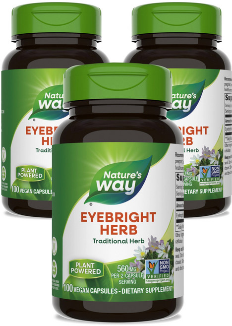 네이쳐스웨이 아이브라이트 허브 560mg 비건 캡슐, 100정, 3개