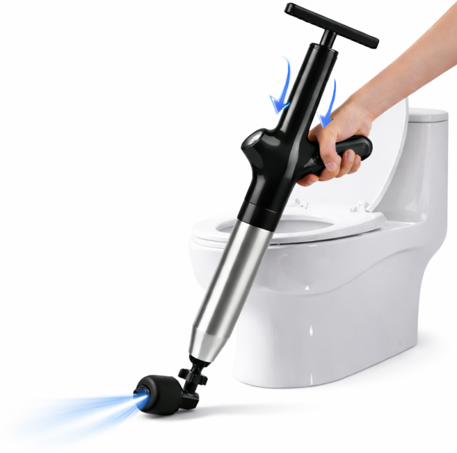 딜라잇홈 2026년형고압 변기 하수구 세면대 압축 뚫어뻥 욕실 주방, 블랙