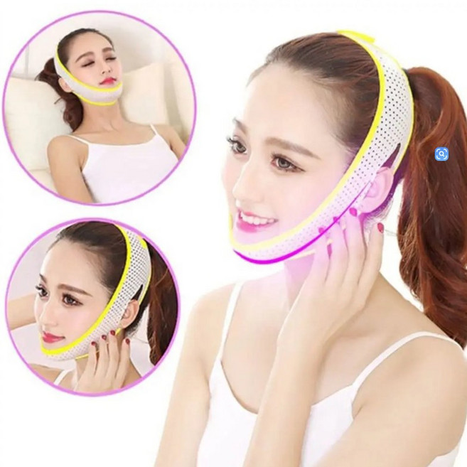 비엘스키 이중 턱 감소 페이스 리프트 벨트 미용 얼굴 마사지 슬리밍 밴드 뷰티, 1개, 땡김이 P00583