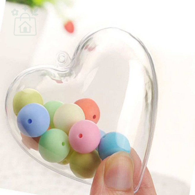 루다스 투명하트장식 투명하트케이스 8cm, 투명하트공-8cm