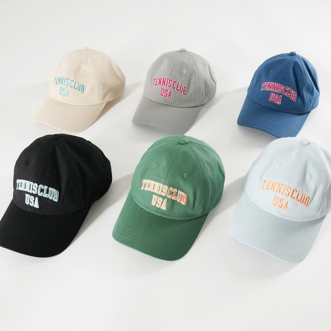 한스모자 테니스클럽 남녀공용 야구모자 커플 사계절 면 볼캡