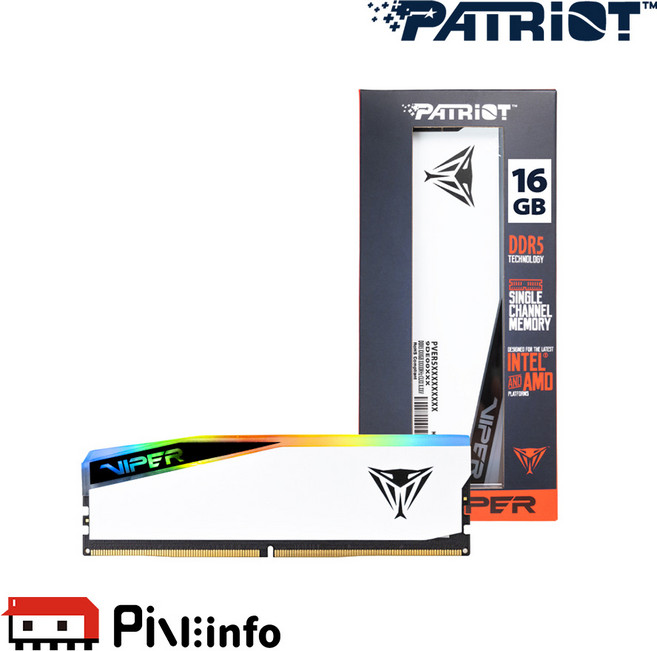 패트리어트 PATRIOT DDR5-6000 CL30 VIPER Elite 5 RGB 파인인포 (16GB), 1개
