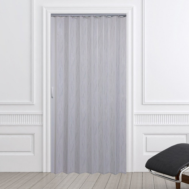 이케이몰 자바라 문 커튼 접이식 슬라이딩 홀딩 도어 싱글 웨이브 사이즈 및 기재