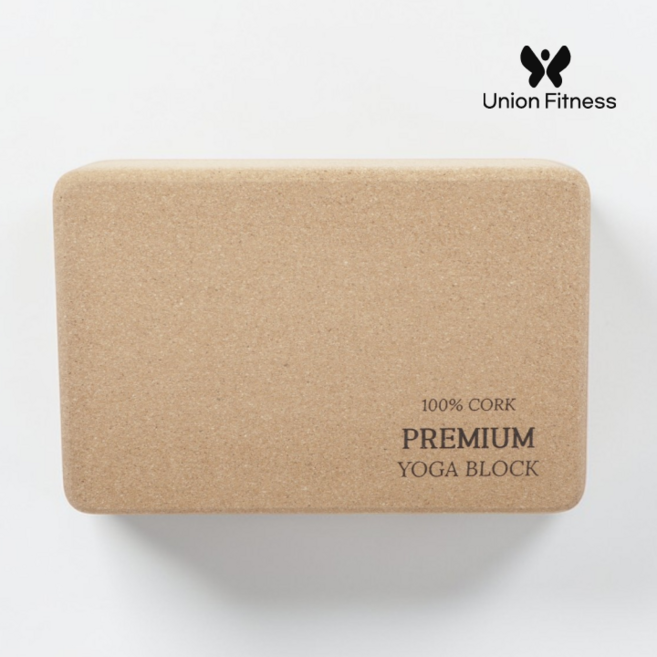 요가블럭 코르크 요가블록 친환경 필라테스 요가 소도구 홈트 스트레칭 100% 천연 고밀도 750g, 1개, (옵션2)프리미엄