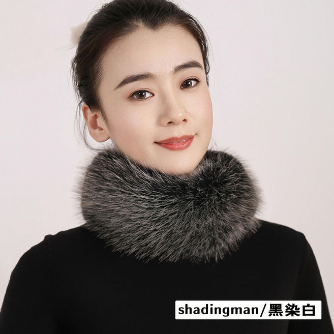 狐狸毛圍脖 仿毛皮草圍巾