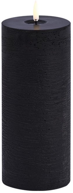 우유니 LED 멜티드 이펙트 필라 캔들 M20(7.8x20cm) 2colors, 블랙, 블랙