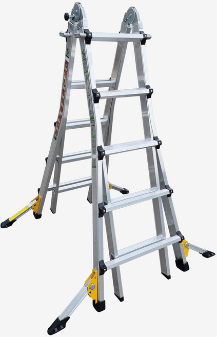 LS-5단 알루미늄 일반 사다리 HSN-L1017 (미니 아웃트리거 4개 부착) A형 H형, 1개