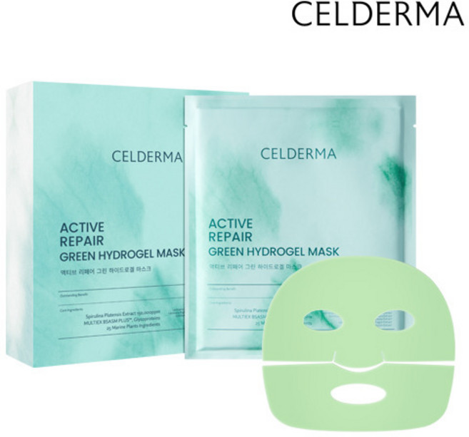 셀더마 액티브 리페어 그린 하이드로겔 마스크, 4개입, 1개