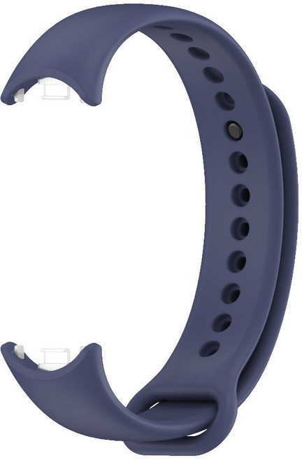 샤오미 미밴드10 미밴드9 미밴드8 컬러 스트랩 실리콘 TPU 17가지 색상 샤오미 스마트밴드 10 9 8 호환 시계줄, 미드나잇블루, 1개