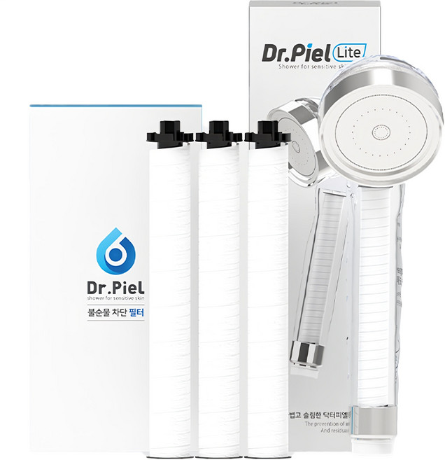 닥터피엘 라이트 샤워기 + 세디멘트 필터 3p, 1개, 혼합색상