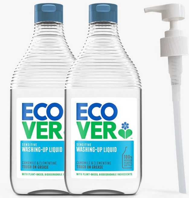 에코버 주방세제 450ml 2개 + 펌프 / 카모마일