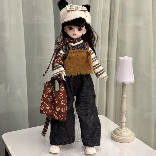 BJD 6分 30厘米 可愛洋娃娃 換裝玩具 套裝, 1個, 29CM.【咖曉奇】【衣服+鞋子+娃娃】整套娃娃29.99cm