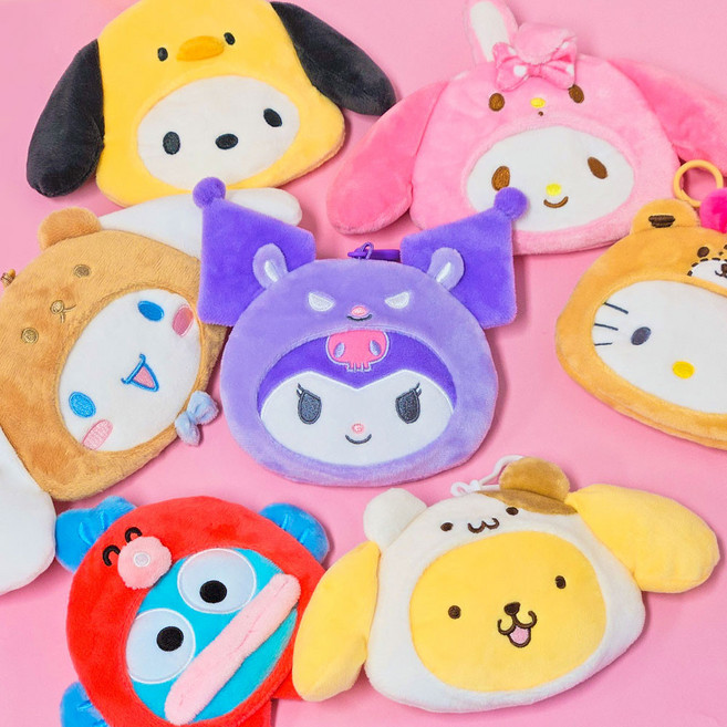 산리오 프렌즈 동전지갑 키링 파우치 캐릭터 소품 보관