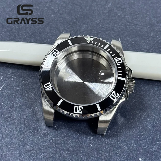 블랙 베젤 40mm 다이버 방수 SUB NH34 NH35 NH36 무브먼트 사파이어 글라스 시계 케이스 모드 글라스 백 20, 39 black1 B1