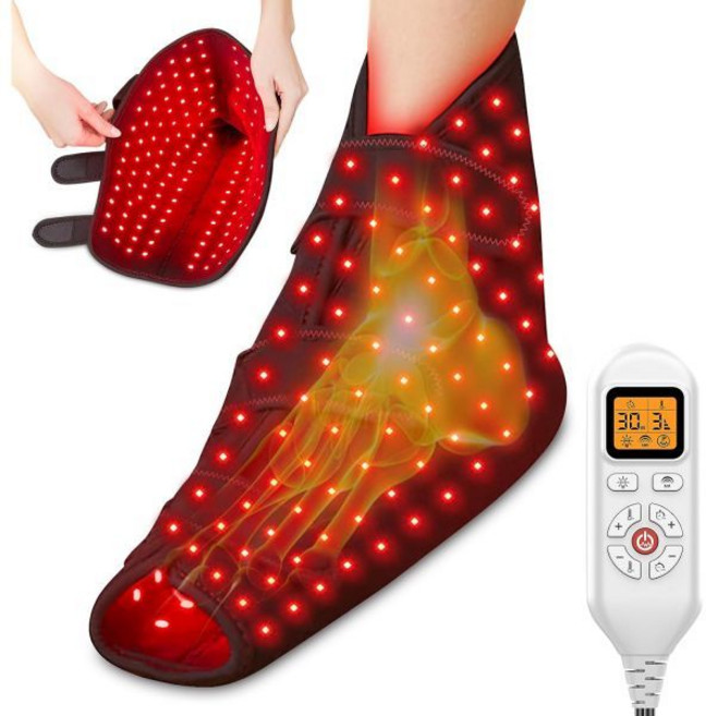 카메코 적외선 레드 라이트 테라피 신발(발목 발용 1개 세트) LED 근적외선 부츠 족부 병증용 660nm 850nm 빛 랩 플랜터 근막염 아킬레스용, Foot /1 Pack