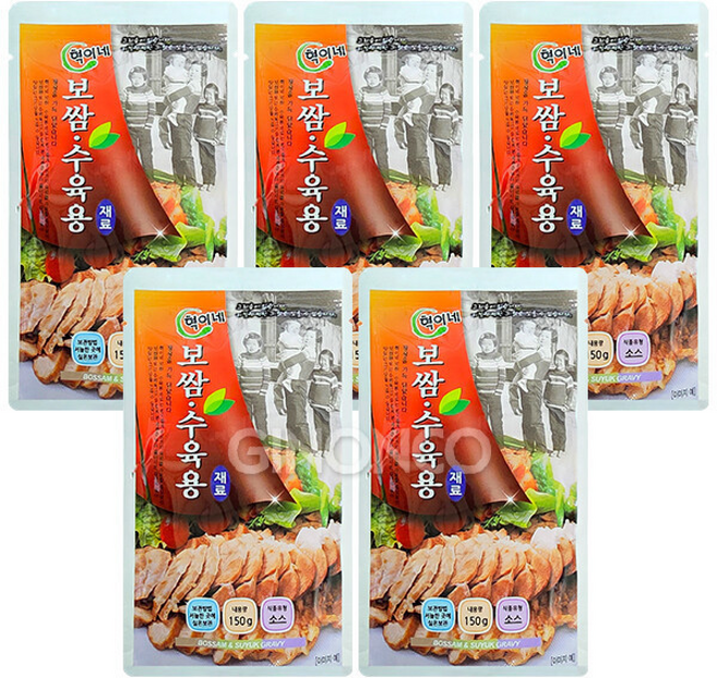 혁이네 보쌈수육용 재료 간편소스 즉석조리 밀키트, 5개, 150g