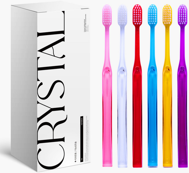 하이안 크리스탈 칫솔 이중슬림모 1세트 12개입
