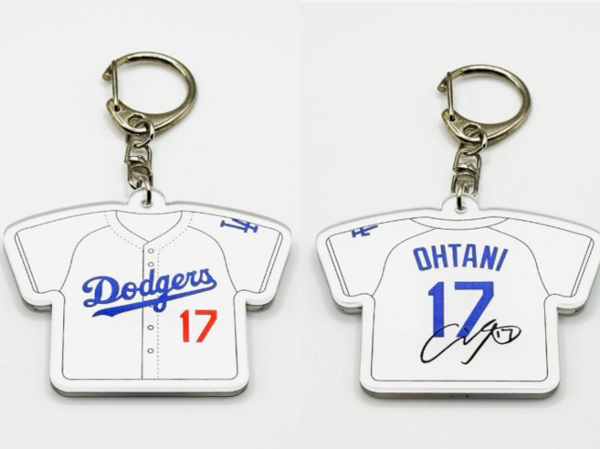 유니폼 열쇠 고리 오타니 쇼헤이 50/50 메이저 리그 다저스 상품, 일반국제배송(7~8일), 1개