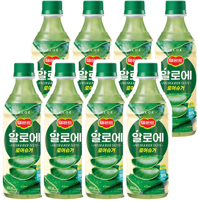 델몬트 알로에 로어슈거 400ml, 8개